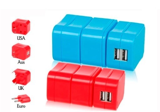 Prise d'adaptateur européenne combinée démontable de voyage avec la prise de courant d'Usb