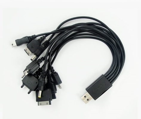 Ligne de données de remplissage universelle de téléphone portable 10 dans 1 fonction/tête multi 5V