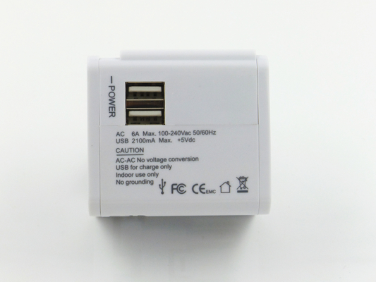 Double prise de remplissage universelle d'USB, adaptateur de prise universel de voyage